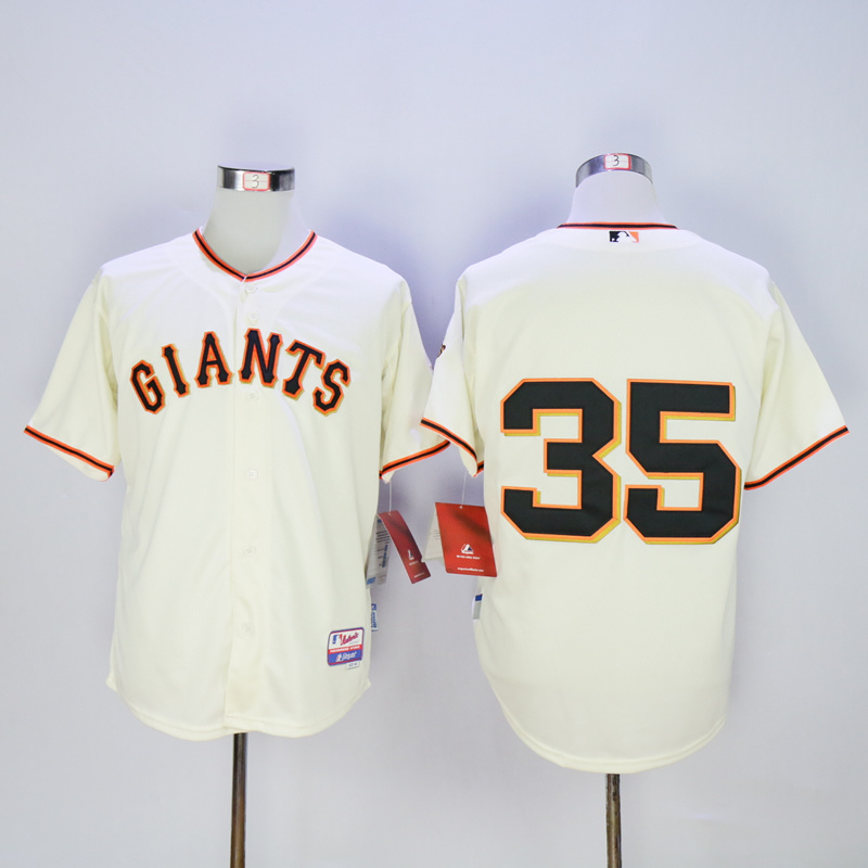 Men San Francisco Giants 35 No name Cream MLB Jerseys